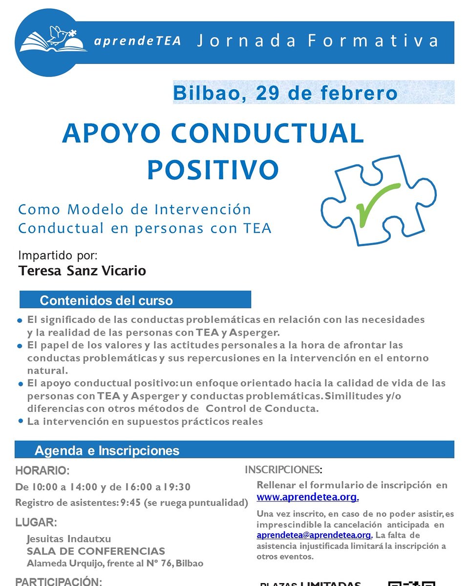 aprendeTEA's tweet photo. FORMACIÓN: 𝐀𝐩𝐨𝐲𝐨 𝐜𝐨𝐧𝐝𝐮𝐜𝐭𝐮𝐚𝐥 𝐩𝐨𝐬𝐢𝐭𝐢𝐯𝐨 𝐜𝐨𝐦𝐨 𝐦𝐨𝐝𝐞𝐥𝐨 𝐝𝐞 𝐈𝐧𝐭𝐞𝐫𝐯𝐞𝐧𝐜𝐢𝐨́𝐧 𝐜𝐨𝐧𝐝𝐮𝐜𝐭𝐮𝐚𝐥 𝐞𝐧 𝐩𝐞𝐫𝐬𝐨𝐧𝐚𝐬 𝐜𝐨𝐧 𝐓𝐄𝐀
🗓 sábado 29  de febrero
🕖 9:45 - 14:00 y 16:00 - 19:30
⬇Más informacción en ⬇
https://t.co/Or2zmeQBNX https://t.co/h4thw0F5RJ