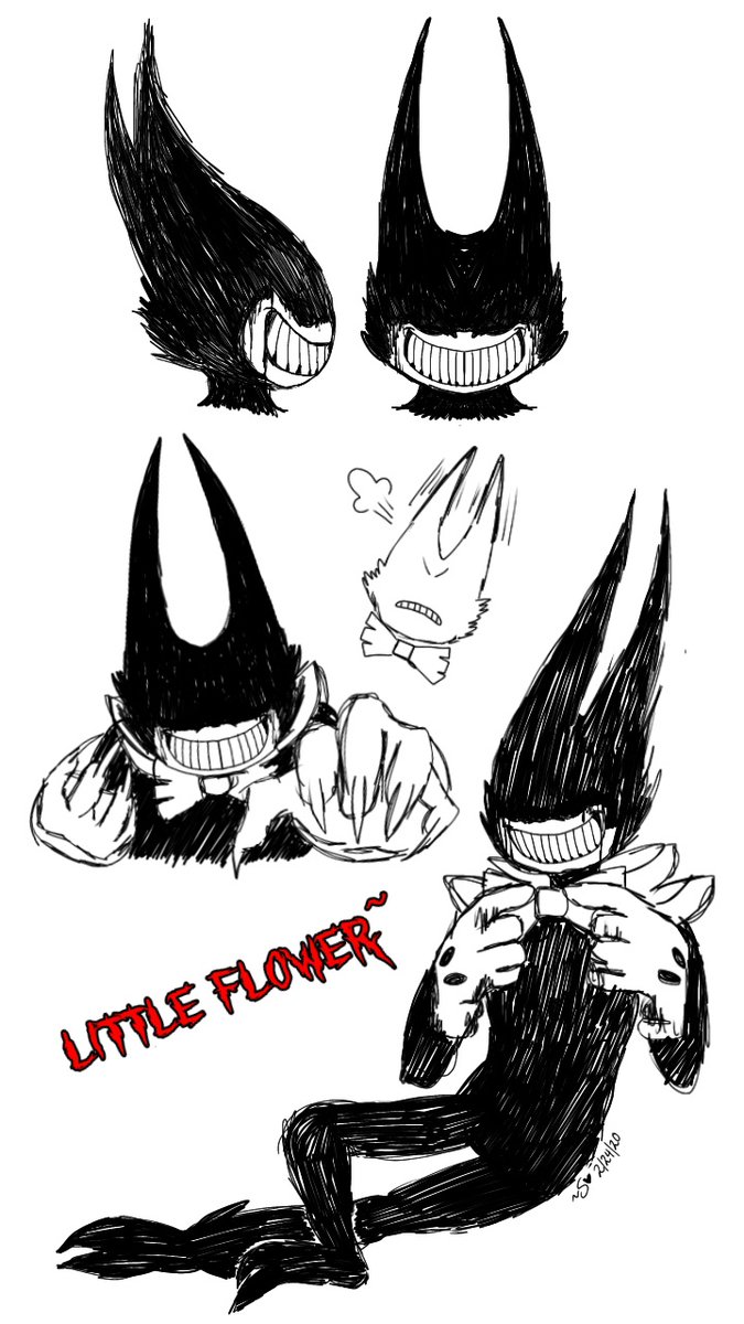 GlowPOP20's tweet photo. Sketches of my long, lanky ink demon, Zeta...π€π #BendySMYA #BewareTheInkDemon #batdr #Bendy_and_the_ink_machine #batim_au https://t.co/065WjoKwes