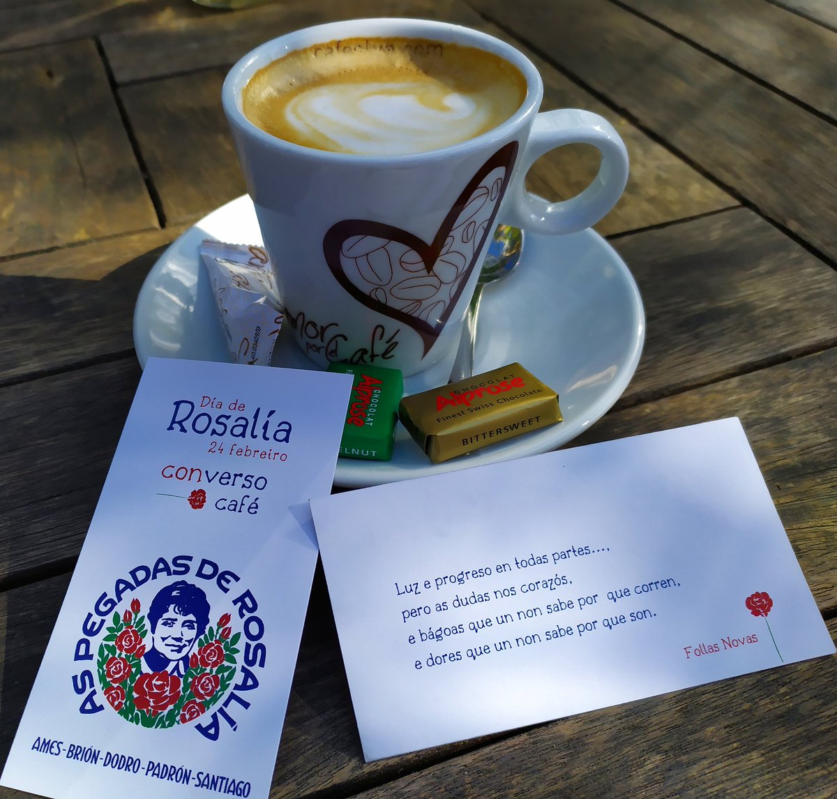silvivelo's tweet photo. Cafés con verso. 24 de febreiro. Día de Rosalía ☕📝☕🥰 #DiadeRosalia #24DeFebrero #RosaliaDeCastro  #cafesconverso https://t.co/gkpm1Lt6D1