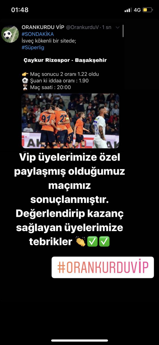 GÜNÜ 5/5 ile kapatıyoruz. Yoğun ilgi için minnettarız🙏

instagram.com/orankurduvip
#iddaa #orankurduvip