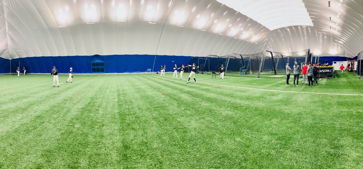 Pretty cool visual of the set up for our <a href="/BaseballFactory/">Baseball Factory</a> National Evaluation yesterday in Parker, CO. 

Shout out to Game Day Sports for having us in such a sweet facility! 

#TheTour #BaseballFactory