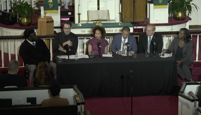 verainstitute's tweet photo. @AyannaPressley @MILPACollective @_marcus_bullock @MASSDesignLab @SCDCNews @NickTurner718 @BryanStirling @NicoleFleetwoo2 @nowthisnews Jeff Mansfield of @MASSDesignLab: "We can be courageous in setting up something that we know is different, and hopeful that architecture can be something that heals." #RestoringPromise https://t.co/mtuyL3kprl
