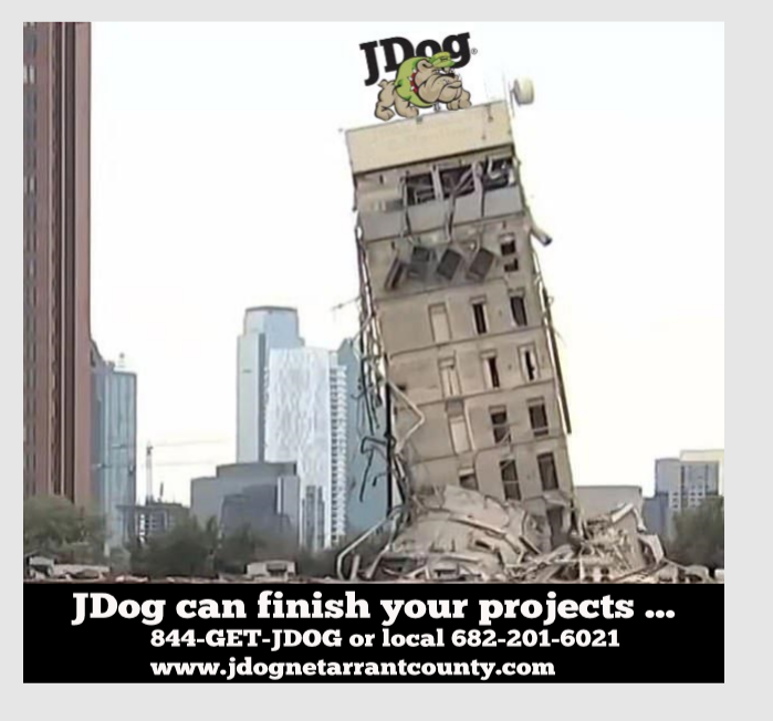 The wait is real.  #leaningtowerofdallas