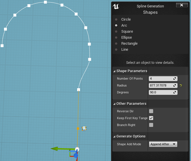 Haven't seen anyone else mention this, but #UE4 .24 appears to have a sparkly new Spline Generation Panel to help generate basic shapes on a spline component (right-click on the spline to access it). Cool!