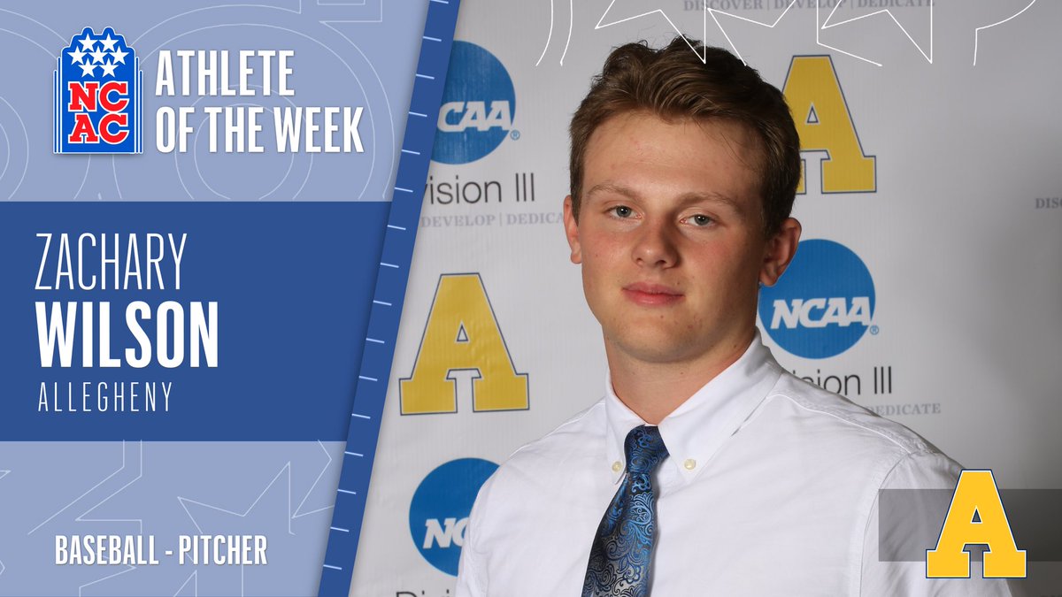NCAC's tweet photo. NCAC Baseball Pitcher of the Week

Zachary Wilson - @ACGatorSports https://t.co/aKU7JGjPnG