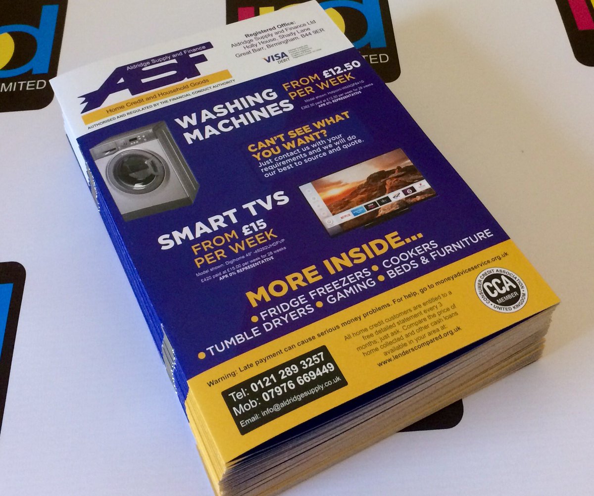 A5 booklets for 'Aldridge Supply &amp; Finance' 8pp on a 170gsm silk #design #print #display #printing #GraphicDesign #Branding #artwork #designer #logo #logodesign #signs #signage #graphics #stickers #vinyl #vehiclegraphics #clothing #workwear #businesscards #localbusiness