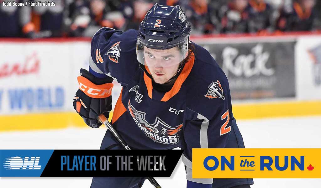 OHLHockey's tweet photo. #OHL #OnTheRunPlayer of the Week | @StLouisBlues prospect @TylerTukr19 of the @FlintFirebirds.
PERFORMANCE RECAP π°: https://t.co/ofHC01m2gH https://t.co/9c2nhY9nlH