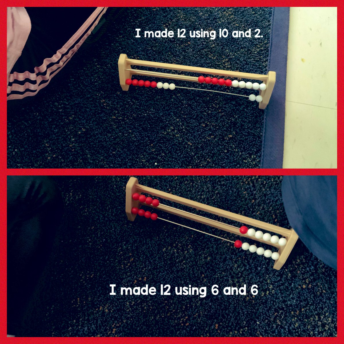 launchwithred's tweet image. Rekenrek? Yep. One of the coolest words out there! It's helping us develop strategies for composing and decomposing numbers! We've just started making numbers to 20 and look at all the great thinking already!!!! #kindiesonfire #engagemath #rekenrek @CliftonPS