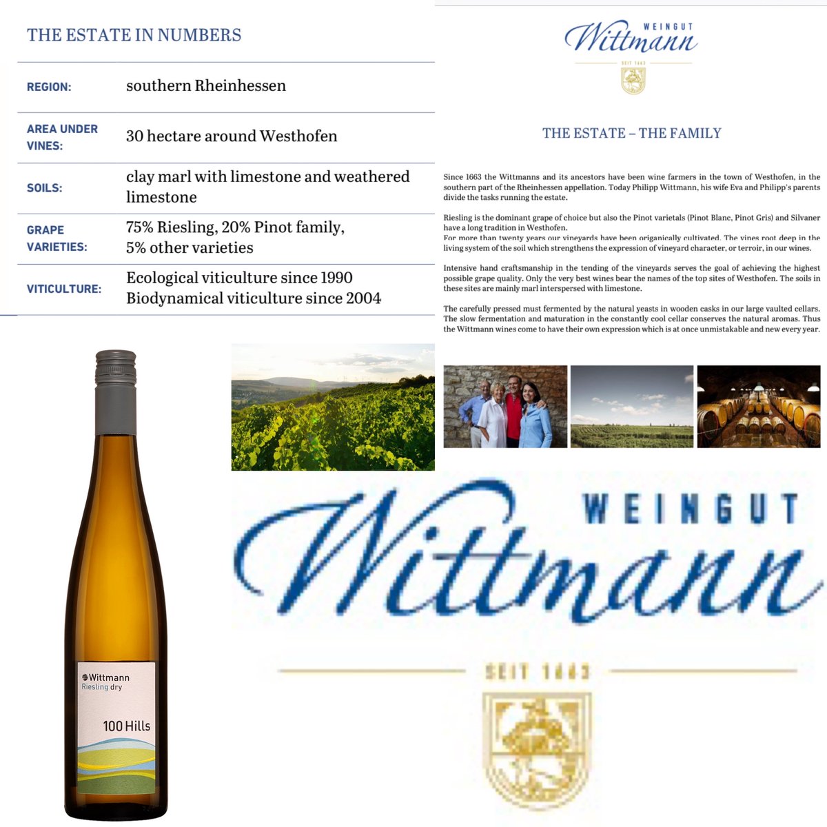 👌Empson Canada is proud to represent the beautiful wines of Weingut Wittmann! Please keep your eyes out for more of these stunning, biodynamic wines entering you local Canadian market! ⭐️ 
.
#germanwines #riesling  #biodynamic #wine #winegeek #family #germany #100hills