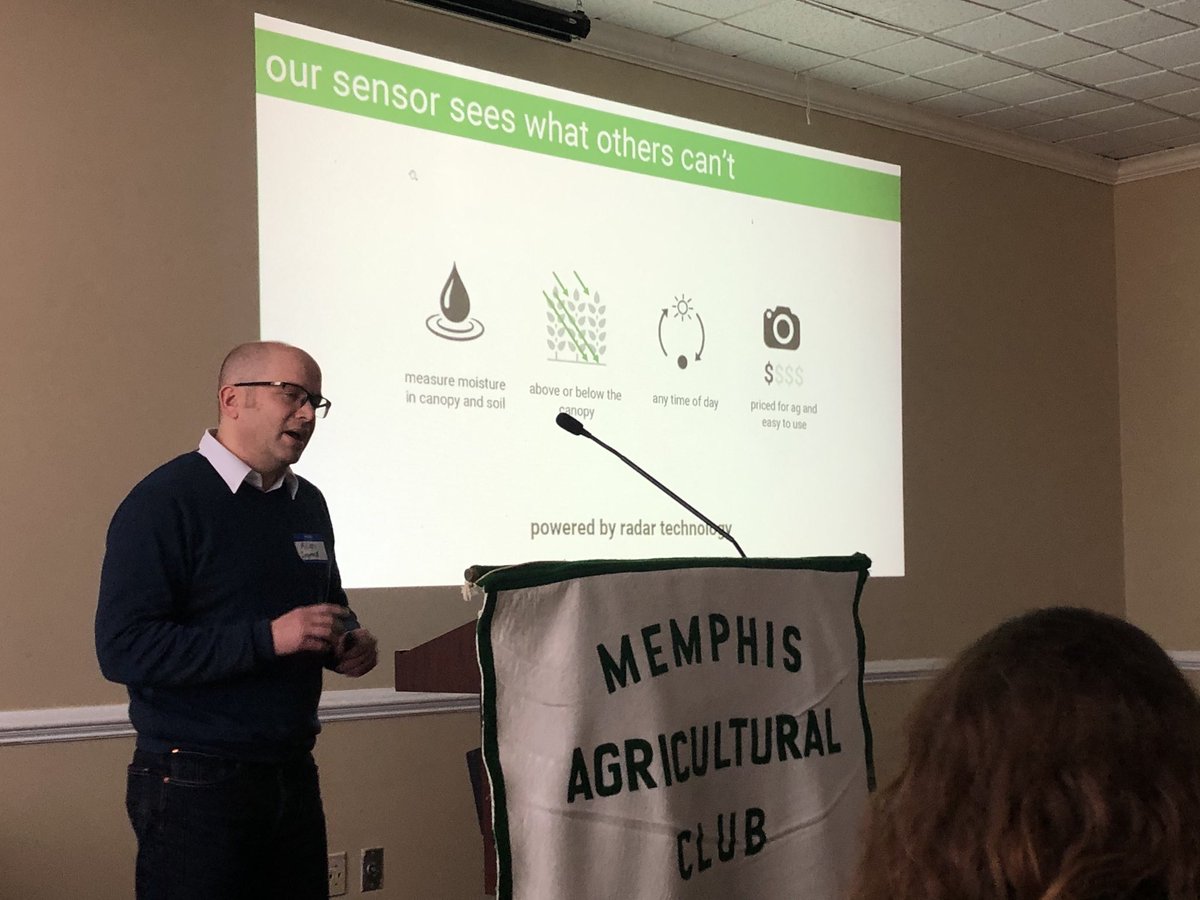 mwo4bac's tweet photo. It’s pitch day with the Memphis Ag Club and ⁦@AgLaunch⁩ teams like ⁦@Sigma0US⁩ are sharing their innovative solutions with the members.  #AgInnovation #agtech https://t.co/A614Tvoukt
