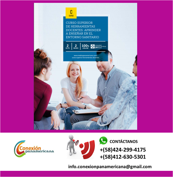 Aprovecha esta oportunidad!!⠀
.⠀
🍎CURSO SUPERIOR DE HERRAMIENTAS DOCENTES ⠀
😎APRENDER A ENSEÑAR EN EL ENTORNO SANITARIO⠀
.
👀 Solicita acceso al tema de muestra.⠀
.⠀
✔️ Contáctanos: info.conexionpanamericana@gmail.com 
✔️ Whatsapp +584242994175 / +584126305301⠀⠀⠀⠀