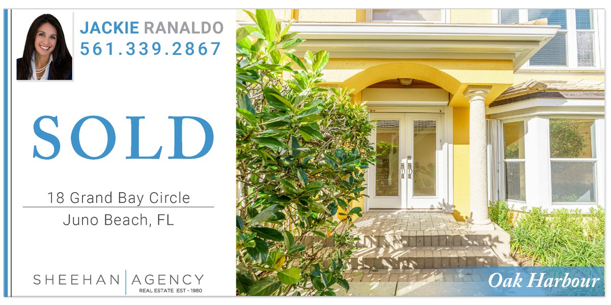 SOLD!
Oak Harbour at Juno Beach  
18 Grand Bay Circle, Juno Beach, FL
.
.
.
.
#junobeach #junobeachfl #junobeachflorida #junobeachlife #junobeachrealestate  
#sold #justsold #closingday #closed #investment