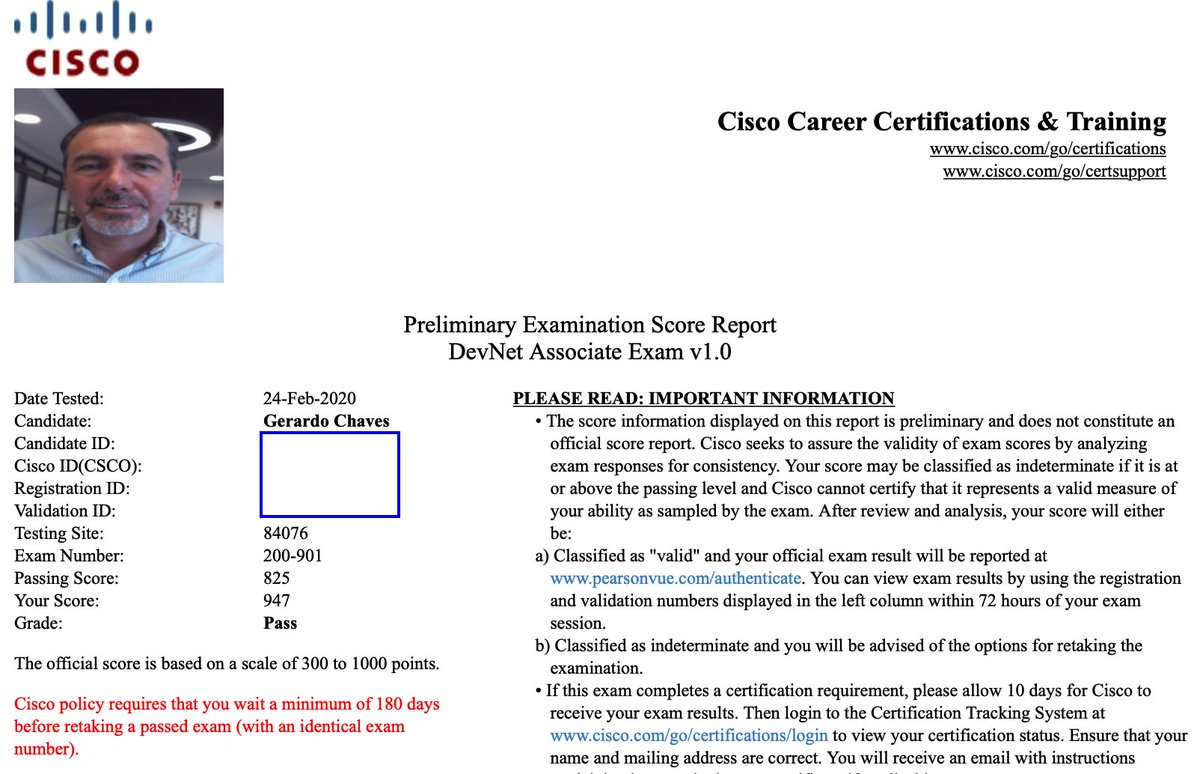 gerardochaves's tweet photo. Very happy to join the #devnet500 club! These certifications are making conversations with Cisco partners about the importance of Network Programability much easier! https://t.co/hzc37CyN08