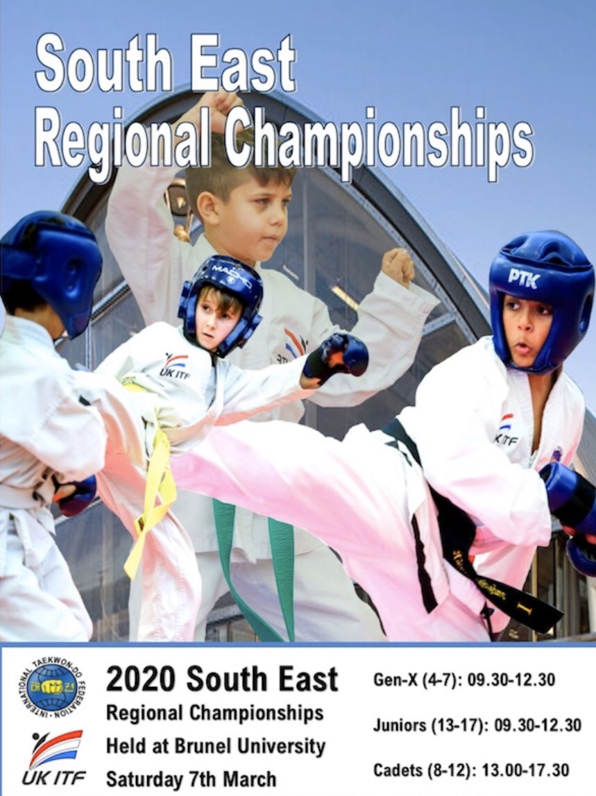 uta_tkd's tweet image. UKITF South East Regional Championships for under 18’s.
SEE YOUR INSTRUCTOR FOR DETAILS....
