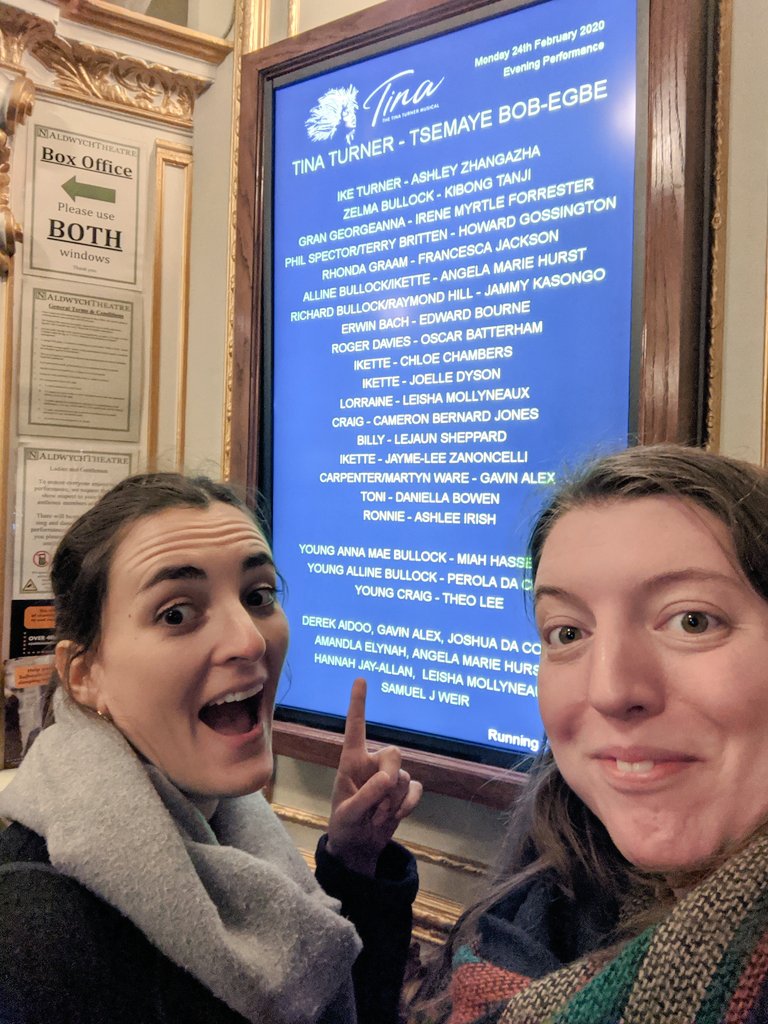 tallieproud's tweet photo. Me and @juliejourcin about to see @TinaTheMusical #GoHoward! https://t.co/uN2hANRBQX