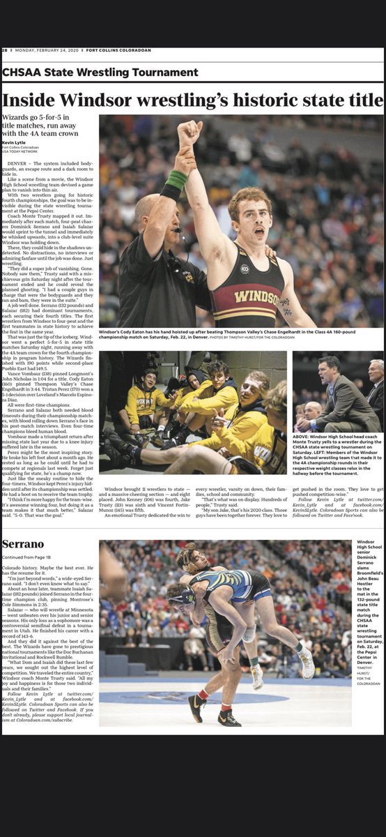 The final view from state wrestling. What a weekend!