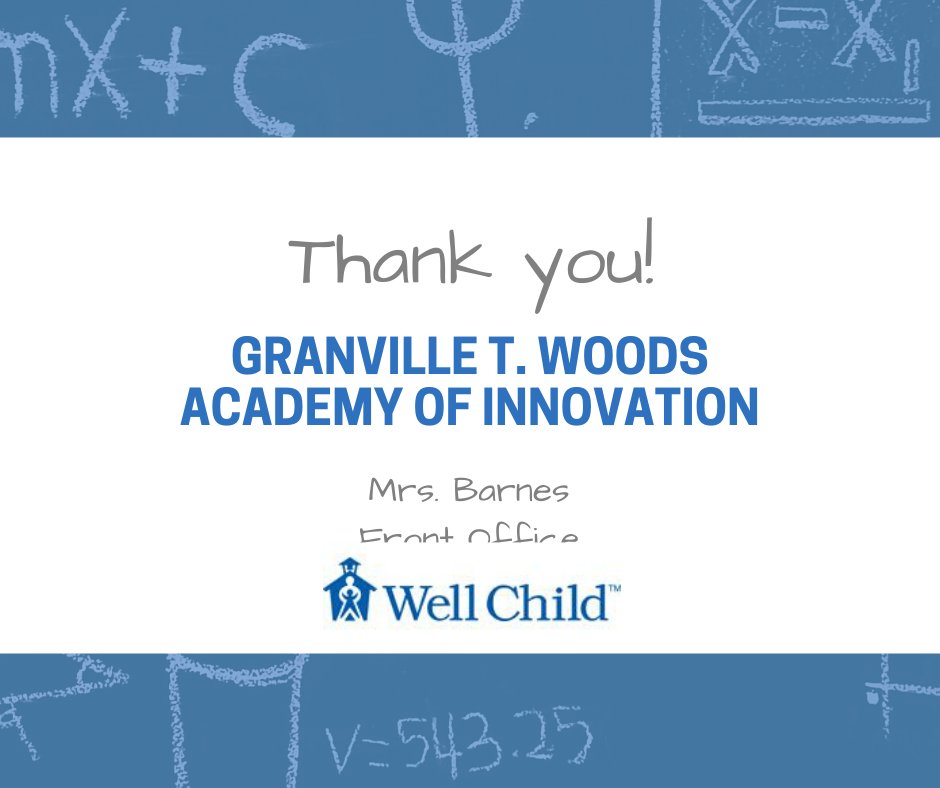 Thank you, Mrs. Barnes and Granville T Woods Academy of Innovation Charter School! You always go above and beyond to make sure that Well Child packets are collected from students, and you do it with a willing heart. #HealthyBodiesHealthyMinds #HealthcareForAll