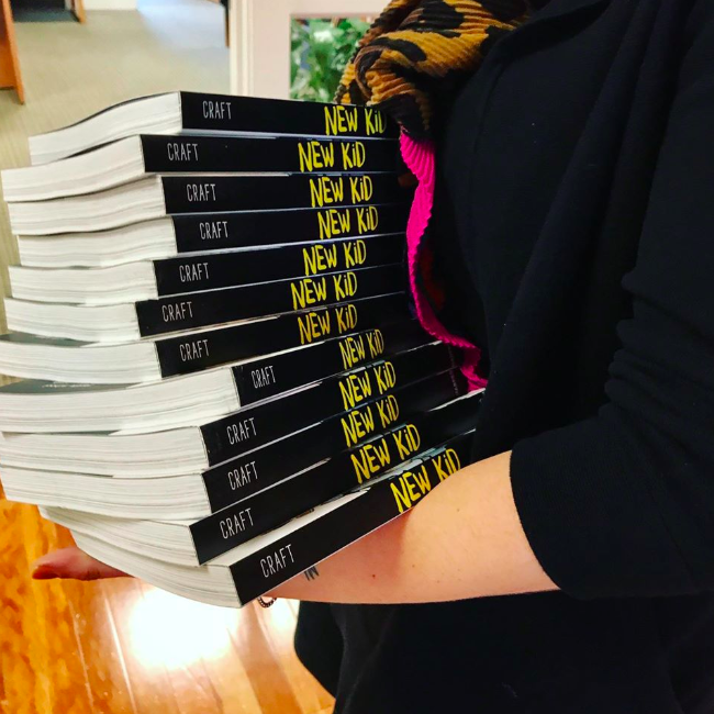 fitzbtwnshelves's tweet photo. They’re here, they’re here!!!! 50+ members of our faculty &amp; staff have asked to read @JerryCraft's New Kid for our next DEI Book Club. I know that this powerful book will help us to see, honor, and serve our students better, and become better educators and all-around humans. https://t.co/nHGYUZDhve