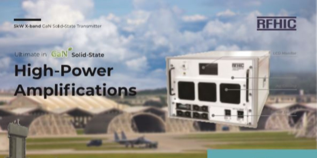 RFHIC_Corp's tweet image. RFHIC's ultimate 5kW, X-band GaN Solid State Transmitter designed for precision approach radar systems. The RRT901005K0-57 is modular and fault-tolerant, equipped with eight GaN solid-state power modules combined in a single rack mount system. #rfhic #gan #radar #PAR #solidstate
