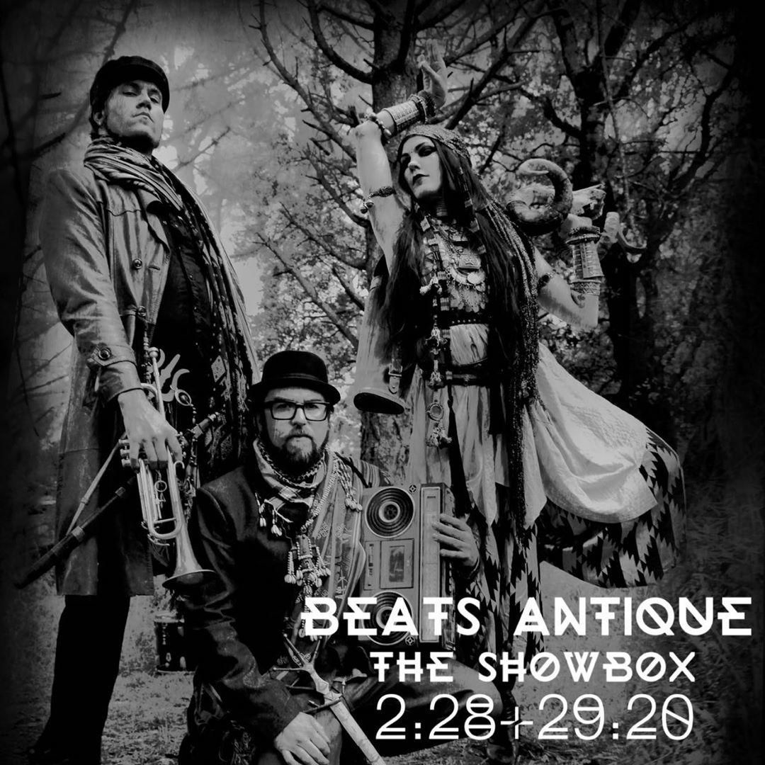 BeatsAntique's tweet photo. This weekend at @ShowboxPresents in Seattle 🌙 A 2-night "Roaring 20s" themed party! We are bringing back some old favorites.
Tickets still available 🎟 https://t.co/qFAjBqvhzQ
#beatsantique #theshowbox #roaring20s https://t.co/Uzytw1oAlm