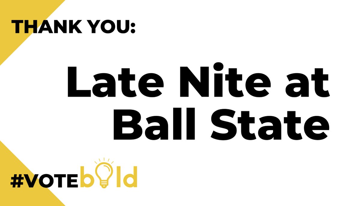 2020Bold's tweet photo. Thank you @LateNiteBSU for letting us table at some of your amazing Late Nite events and for allowing us to share with students how we plan to be bold for our university! https://t.co/CQ9OKIf34n