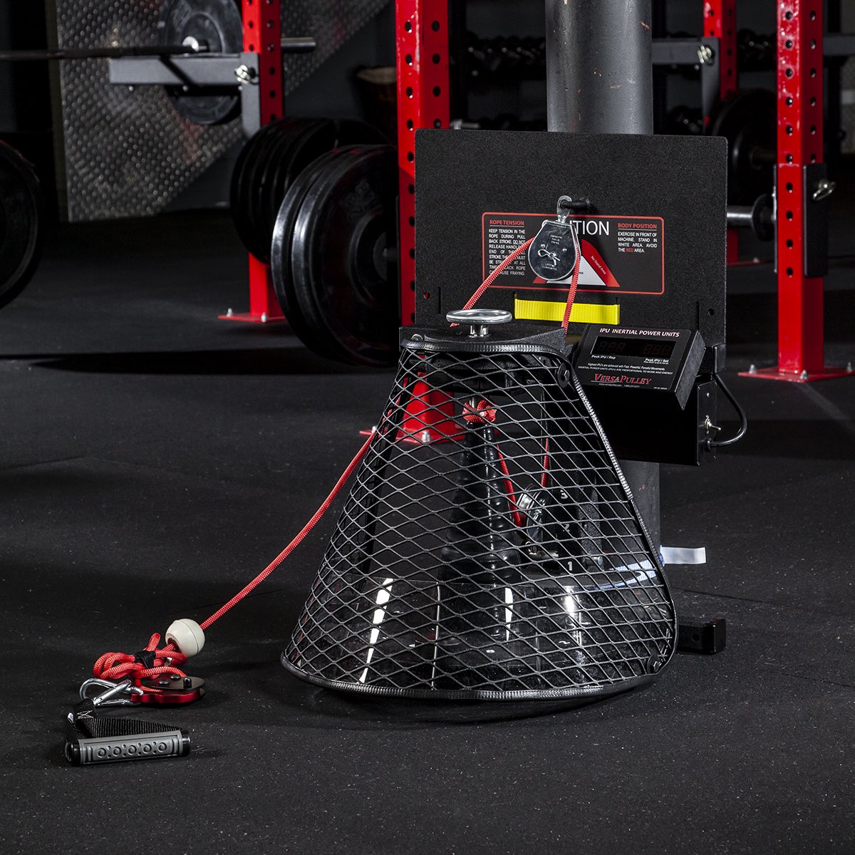 Portable Versapulley- light weight, strength/power machine,resistance technology providing responsive concentric, eccentric, plyometric resistance causing explosive maximum rate of force development and deceleration loading required for all multi directional sports. #versapulley