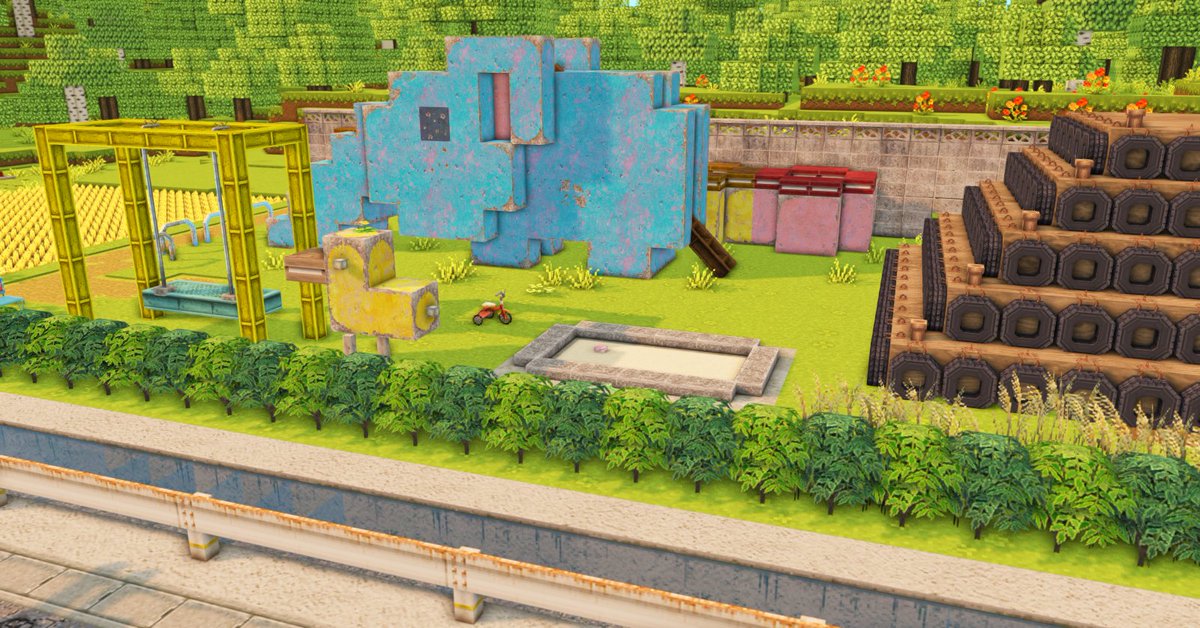 みゅーず 路地裏mod で公園を作ったよ W 象さん滑り台のブロック ピンクが入っててめちゃくちゃかわいい ブランコでかい Mizunos16craft も使っています T Co U97ldfdycp Twitter