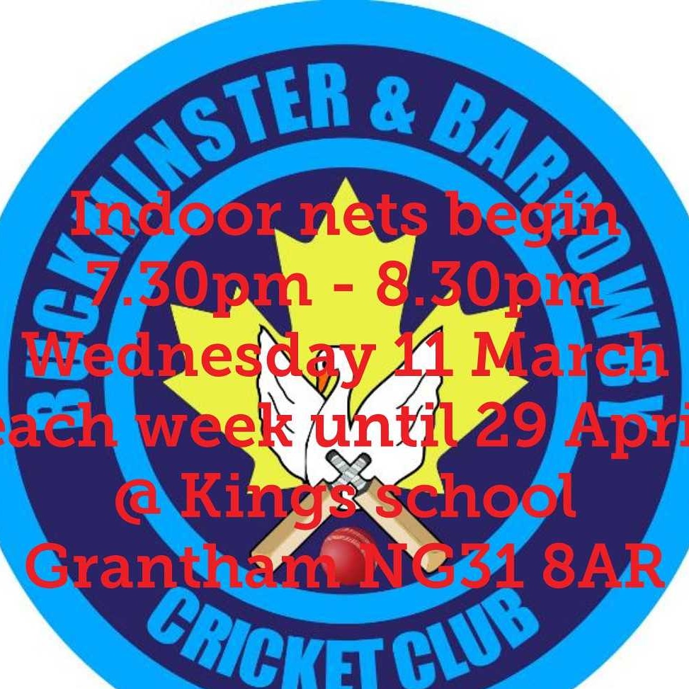 BuckBarrowbyCC's tweet photo. Indoor nets begin next month and leading up to the beginning of the season!

If you have already paid your membership then your net fees are covered. If not, don't forget to set up your direct debit for 1 March #BBCC #thehardworkbegins https://t.co/XKqAwUYHNX