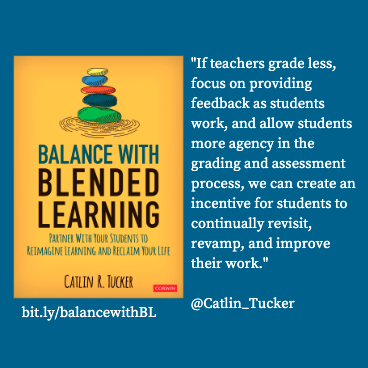 Catlin_Tucker's tweet photo. I want teachers to spend the majority of their time & energy supporting students as they work w/timely, actionable #feedback instead of putting that energy into grading a finished product.
https://t.co/Rg3ozcmsll
#agency #balance #BalanceBL #edchat #TOSAchat https://t.co/qRE6Pj05gI