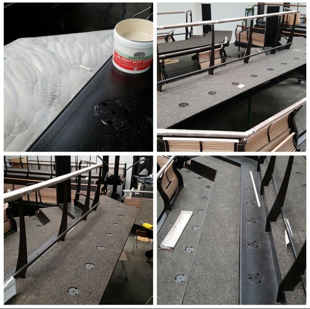 FlooringHarding's tweet photo. @ARDEXUKFlooring @Love2shop_UK
Ardex af2574, great for rubber flooring, solid grab from early stages of application. When it's set...its stuck!!! Gets our seal of approval π
We used it on this project involving steel framed cinema seating for a private client. #teamardex https://t.co/lu45vJdLse