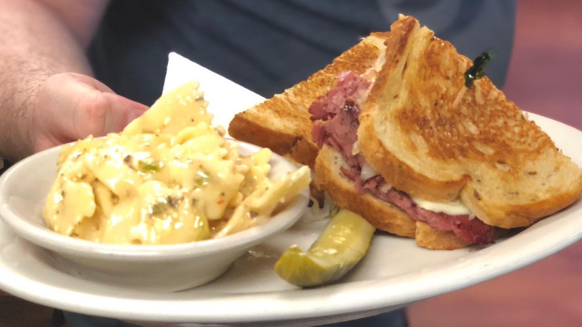 “A Reuben a day keeps the sad away!”
-Someone smart, probably.

With delicious corned beef, melted swiss and tangy sauerkraut on slices of grilled rye, this sando is a great start to your week.

We’re open until 4. Stop by and have a bite with us!