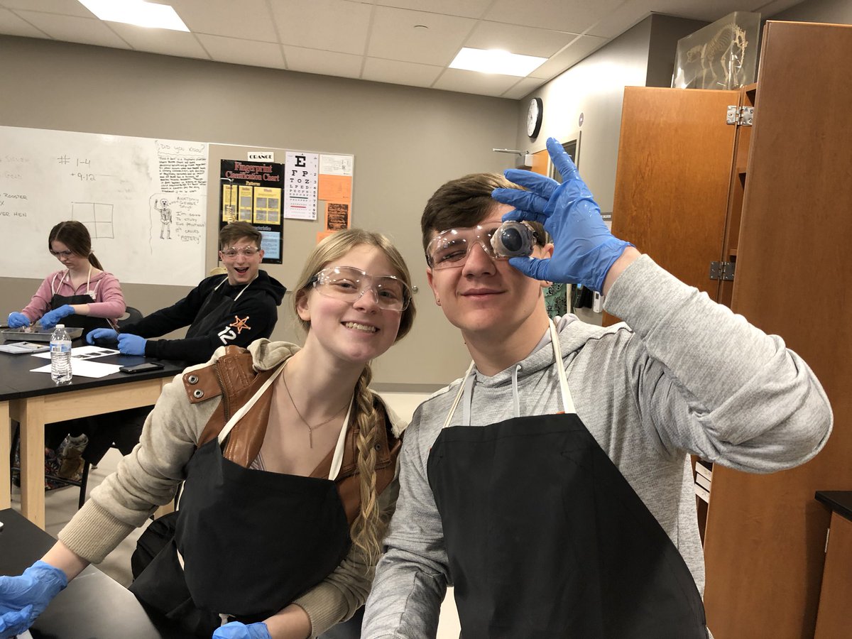 Seifert006's tweet photo. @rangerhub @NorthNews123 @JeffLyons9 @RangersNHS   It’s dissecting time!!! Anatomy students studying the eye! https://t.co/Xn1QkM68Z0