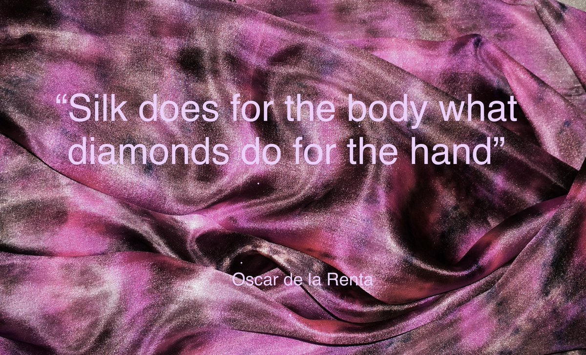 DesignerSilkArt's tweet photo. I love this quotation from one of the world’s most famous couturier, Oscar de la Renta. Not only is silk beautiful to look at but it’s also beautiful to wear #silk #silkart #handdyed #mothersday #giftsforher #uniquegifts #oneoffpieces #designersilk #silkquotes #beautifulfabrics https://t.co/BadsOkVBpT