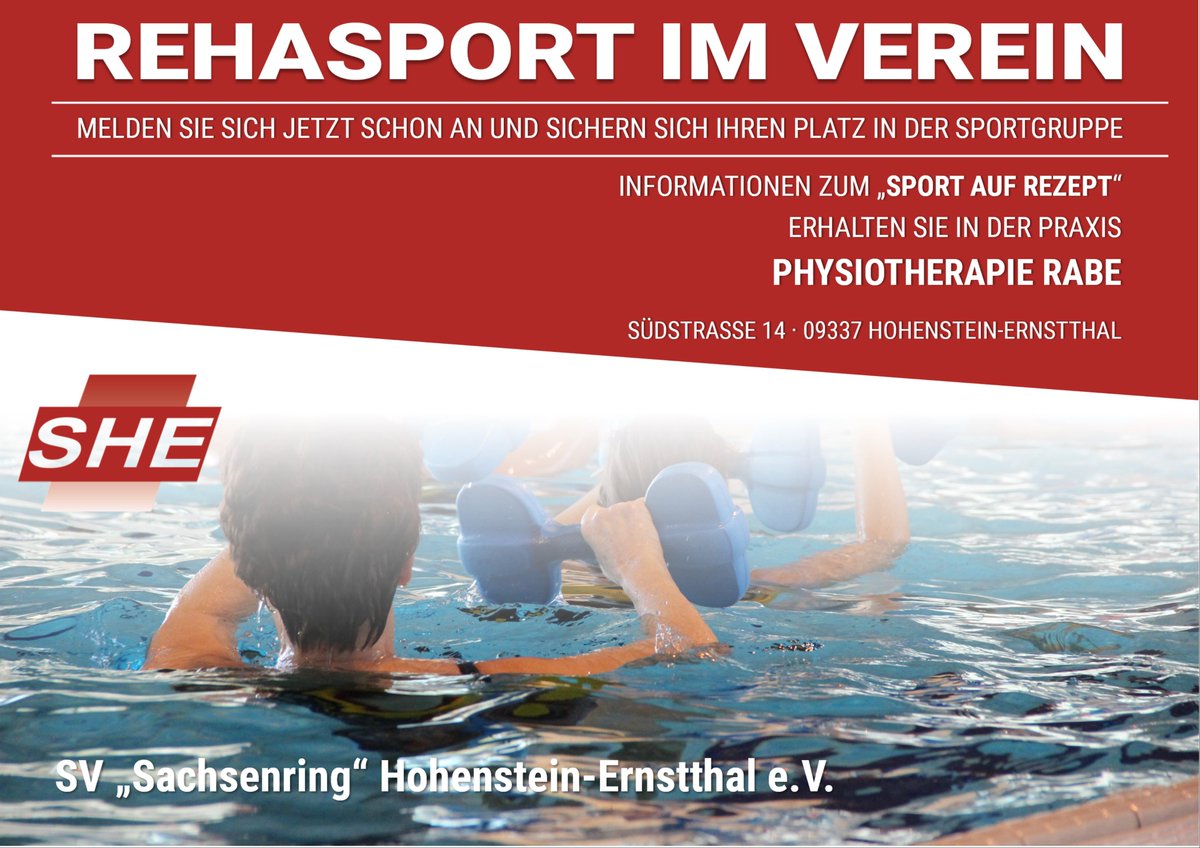 SVSachsenring's tweet photo. 🧘‍♀️"Sport auf Rezept🧘‍♂️
Ab März bieten wir allen Interessierten die Möglichkeit #Rehabilitationssport bei uns abzuhalten. Anmeldungen können per E-Mail an rehasport@svsachsenring.de oder direkt vor Ort in der Praxis der #Physiotherapie Rabe vornehmen.

#sportaufrezept #rehasport https://t.co/bdSw0D2OKY
