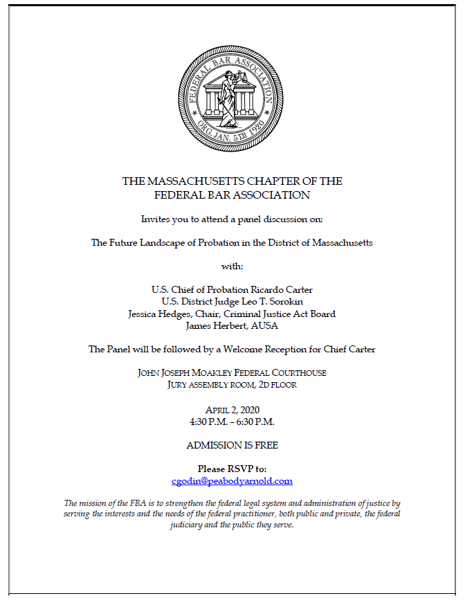 Federal Bar Association - Massachusetts Chapter tweet media