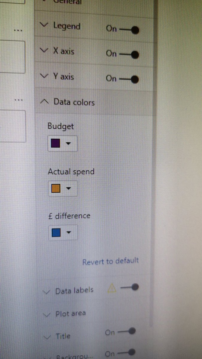 CarolanneMB's tweet image. I&apos;m having a moment....Any #PowerBI gurus know if you can #conditionalformat a #clusteredcolumnchart? #datafam #dataviz @CurbalEN @GuyInACube @MSPowerBI @DataVizSociety @visualisingdata #helpme #surelyyoucandothis #itshouldbehereright
#wherearetheoptions #powerbicommunity