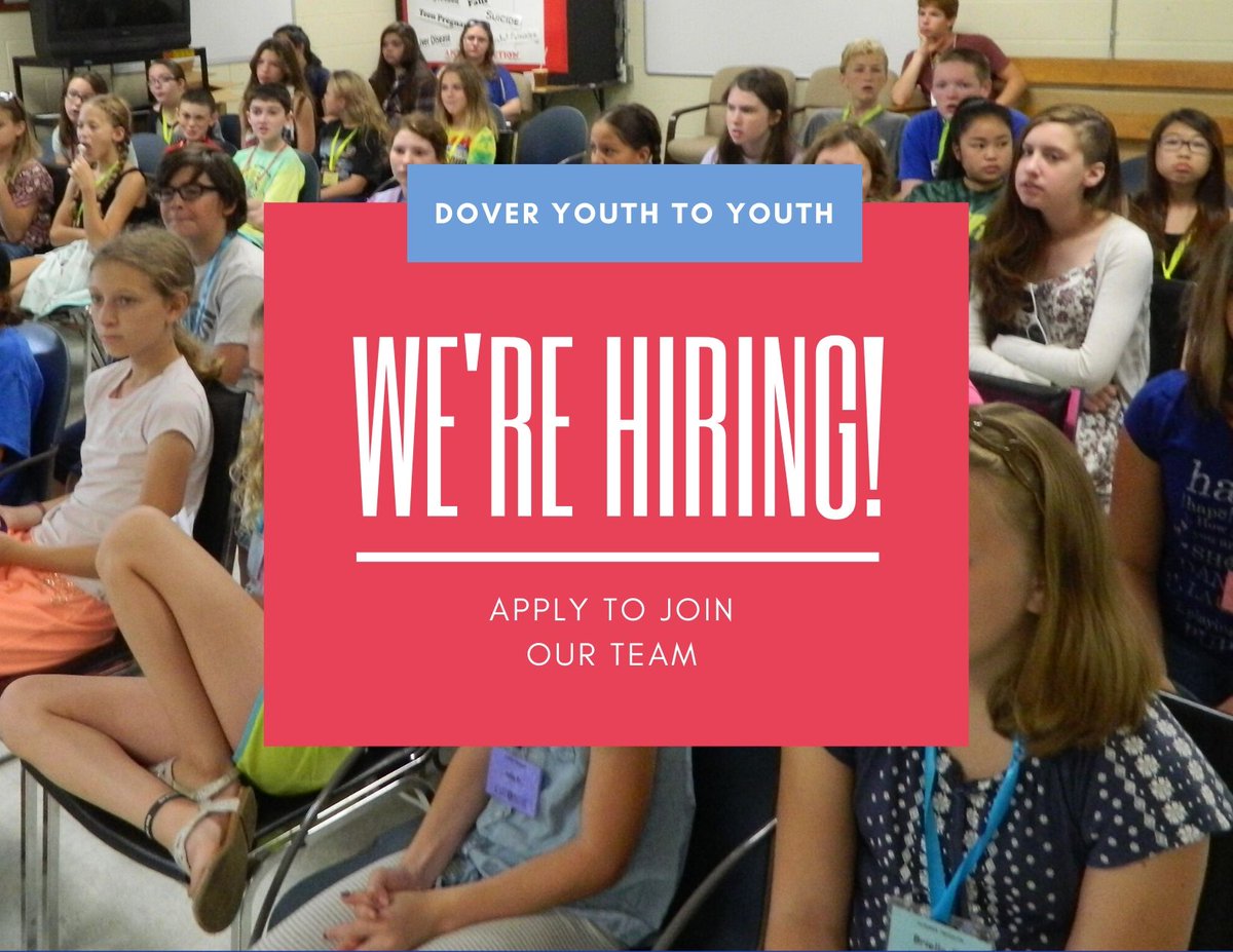 WE ARE HIRING! As you may have already heard, Stephanie is leaving after being with the program for 10 years. We wish Stephanie luck in her next adventure but now have the hard job of filling her shoes. An official posting and application can be found at apply.workable.com/city-of-dover-….