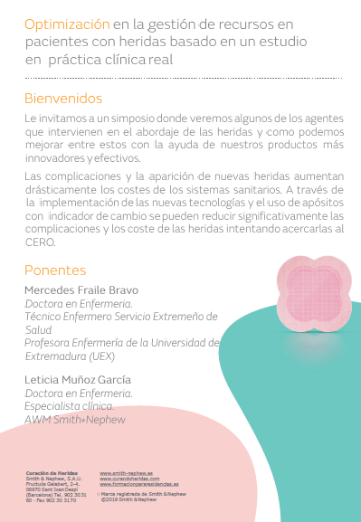 congresoenferme's tweet photo. 📢📢 SYMPOSIUM Jueves 19 de marzo de 9:30 a 10:00 "CLOSER TO ZERO: cero ineficiencia en el uso de recursos" Smith&amp;Nephew

PONENTES:

✅Mercedes Fraile Bravo

✅Leticia Muñoz García https://t.co/7BLBa6GLDU