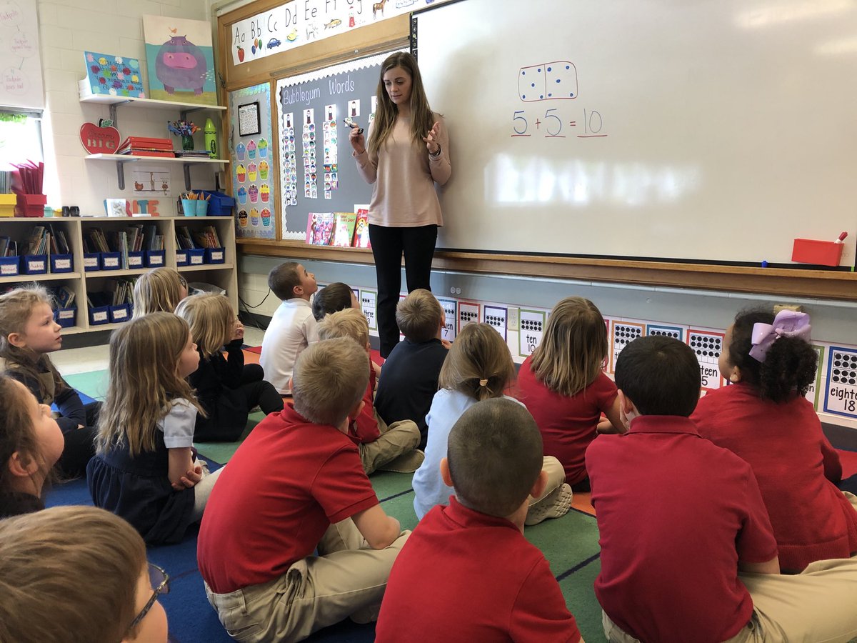 These kindergarteners are engaged in an everyday math lesson! #jp2schools