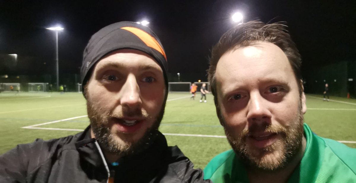 BoysPtw's tweet photo. Two of the squad moonlighting for another team this evening and working towards the @PlayerWeight challenge for the week. #Football #Fitness #WeightLoss #PTW #PlayerTacklesWeight @SFitness4u https://t.co/3VQM4xiCz5