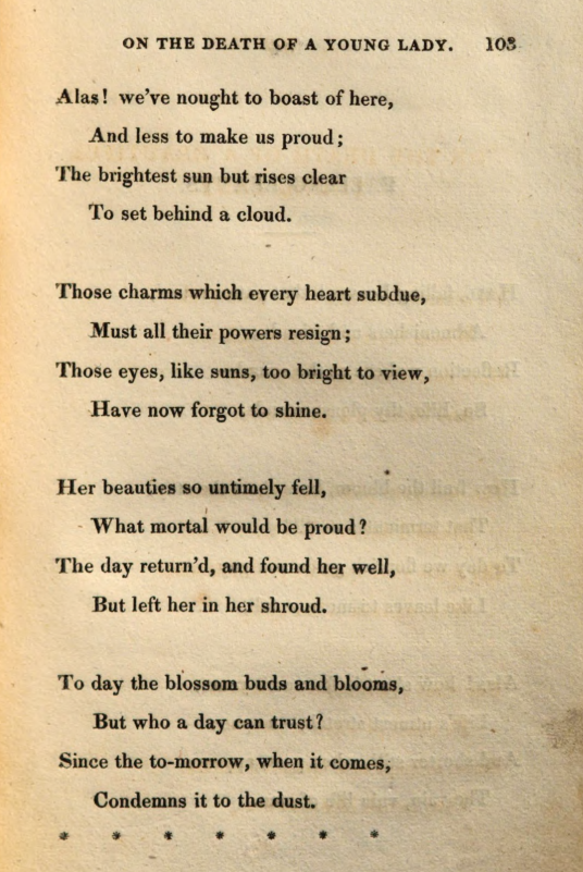 JohnClareSoc's tweet photo. More reflections on mortality in today's #PoemsDescriptive2020, 'On the Death of a Beautiful Young Lady' https://t.co/8JS4CWGnUl