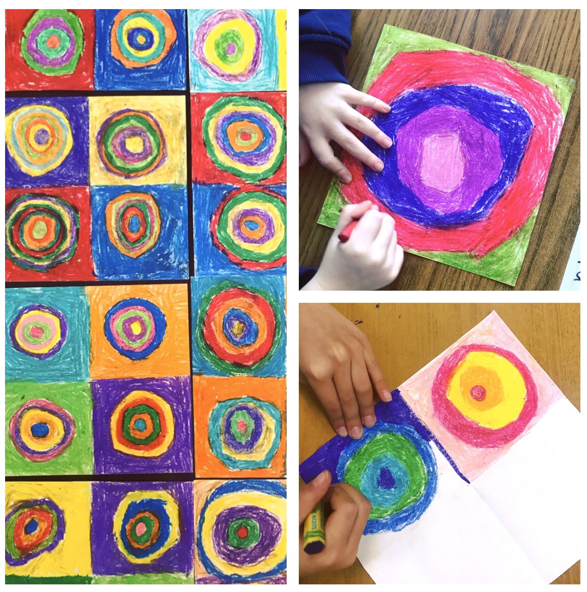 Brasil_E123's tweet image. Our collaborative inspired art is ready!! We listened to music while choosing our colours just like #wassilykandinsky ! What music do you hear when you see colour? What colour do you see when you hear music? #synaesthesia #complementarycolours  #warmcoolcolours @HCDSB_StFrancis