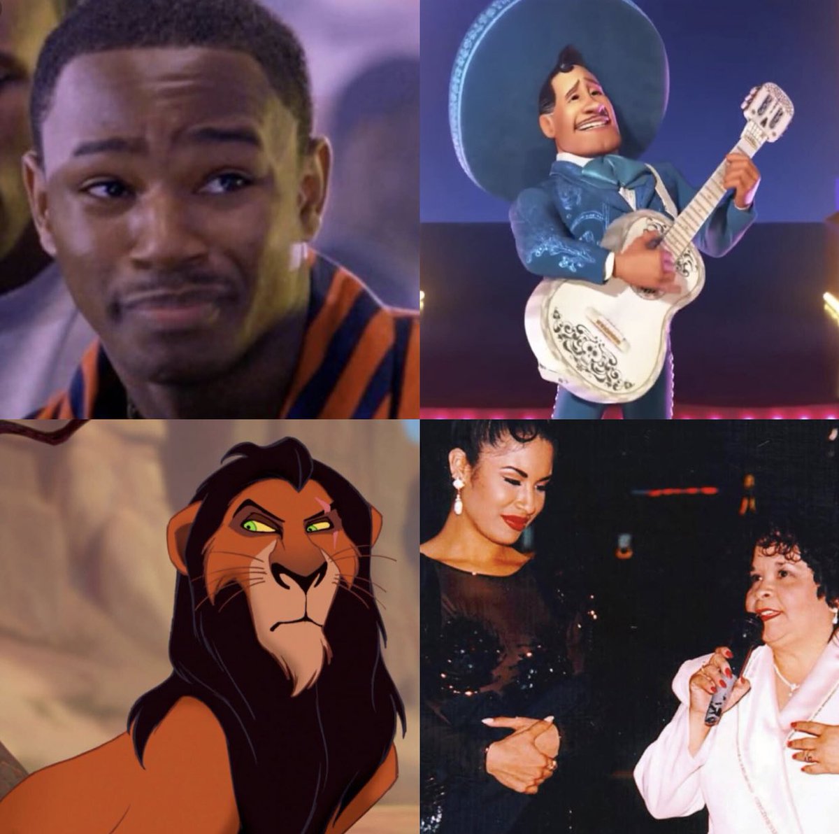 ImQueenVee's tweet image. 🤔Who was the biggest snake?#CommentAnswer
A. Rico-Paid In Full
B. Ernesto De La Cruz-CoCo
C. Scar-Lion King 
D. Yolanda Saldívar