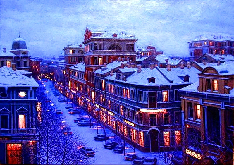 StarkDimetry's tweet photo. Modern handmade painting city night after snow on oil painting canvas for living room decor and wall art poster https://t.co/bzwYLgAhbZ https://t.co/udJulYqj4N