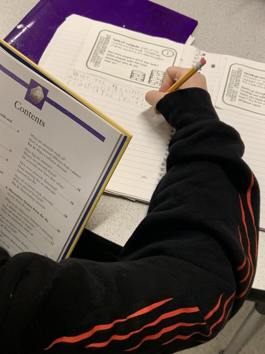 AbbeyUpton's tweet photo. Working with our non fiction text features to learn HOW they help us read and WHY we use them! #CRFamily #cre219 #CREreads https://t.co/x9FH0EVbx1