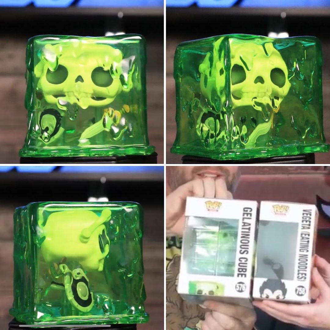 Apparently, this Funko Gelatinous Cube will be available in March. Cleaning up desks and dungeons soon! #dnd #rpg #tabletop