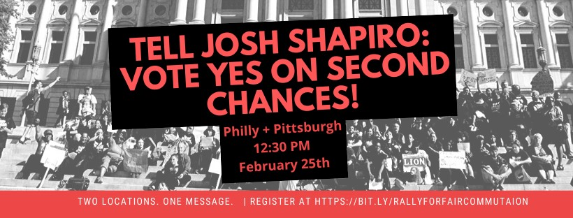 Please join us and our comrades at the Rally for Fair Commutation, where we will demand that AG Josh Shapiro stop blocking the release of our brothers and sisters

Tomorrow, 2/25, 12:30P–1:30P, 1600 Arch Street

facebook.com/events/1600-ar…