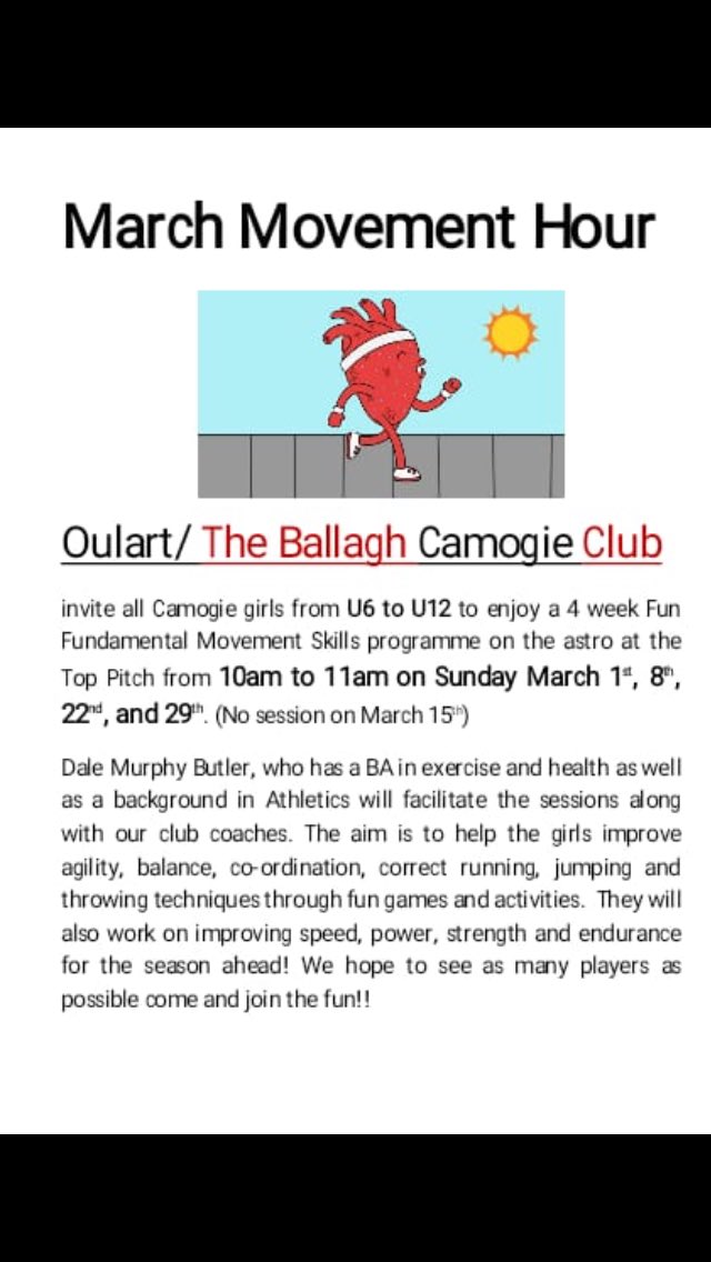 Starting this Sunday morning..  Athletic development for our 6-12 year old girls. Great opportunity for the month of March 👌
