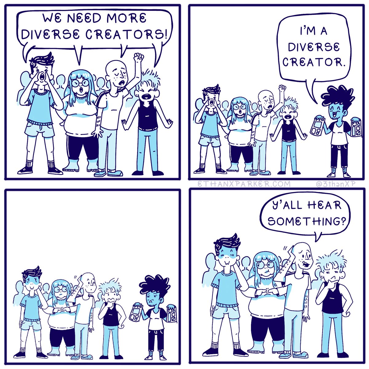 _SpaceBones's tweet photo. We need diverse creators!!! 😒 https://t.co/eChs57CVYB