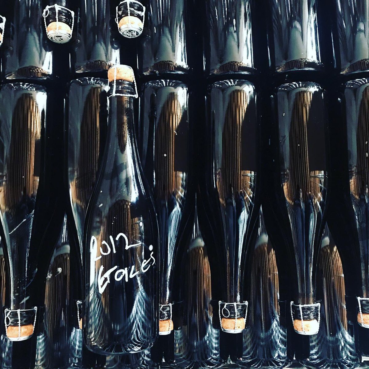 hinterlandwine's tweet photo. Four hundred bottles of Les Etoiles 2012 RD Method Traditional have had their necks frozen, disgorged, stoppered with cork &amp; wirehood and given a bath. Now we’re onto the Rosé 2012 RD.  #princeedwardcounty #traditionalmethodsparkling #recentlydisgorged #brutzero #zerodosage https://t.co/ocKM23mjfu
